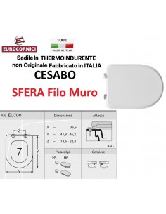 SEDILE PER WC CESABO SFERA FILO MURO EU700