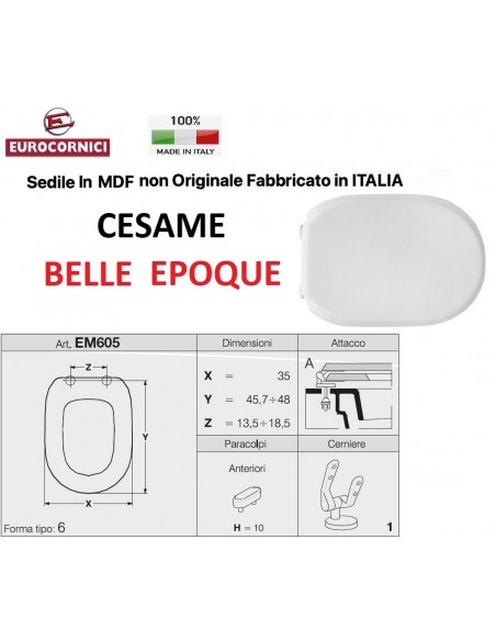 WC-SITZ CESAME BELLA EPOQUE EM605