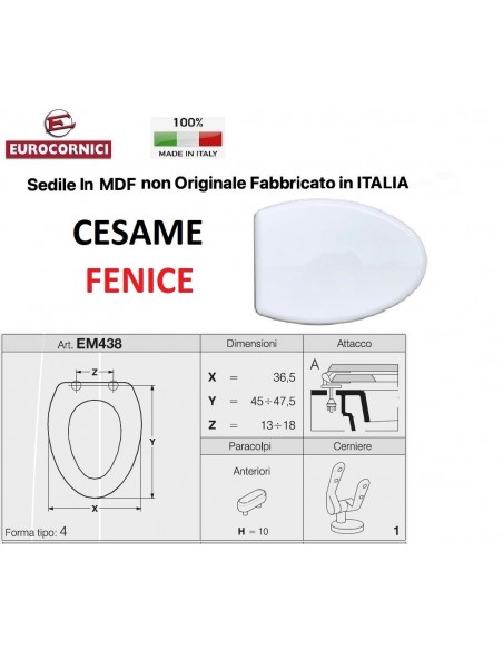 SEDILE PER WC CESAME FENICE EM438