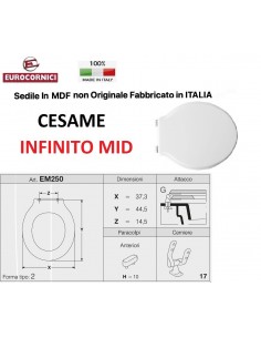 SEDILE PER WC CESAME INFINITO MID EM250