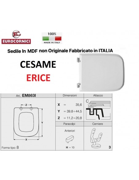 SEDILE PER WC CESAME ERICE EM463I