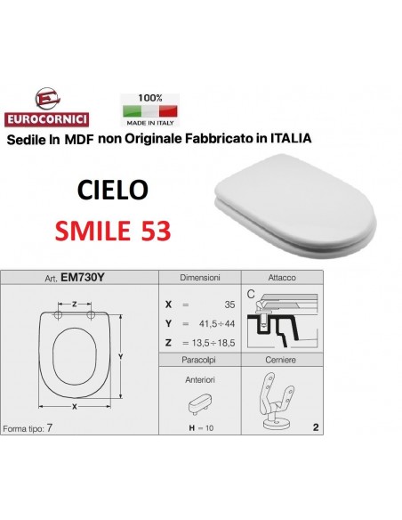 WC-SITZ CIELO SMILE 53 EM730Y