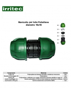MANICOTTO A COMPRESSIONE CONNECT 16X16