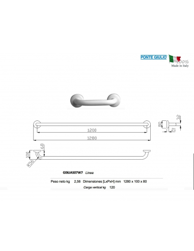 LINEARE SCHUBGRIFF 1280mm