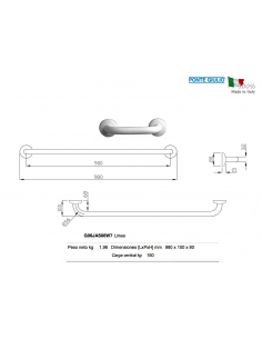 LINEARE GRIFFSTANGE 980mm