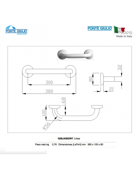 LINEARER HANDGRIFF 380mm