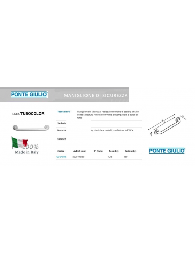 MANIGLIONE TUBICOLOR 800X100X80