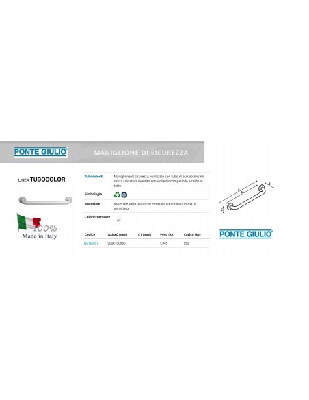 TUBICOLOR HALTEGRIFF 900X100X80