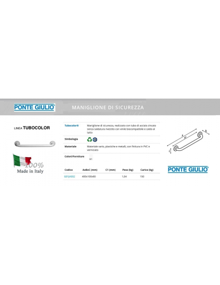 MANIGLIONE TUBICOLOR 400X100X80