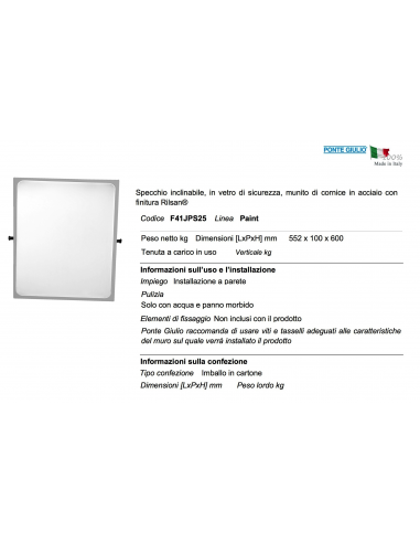 SPIEGEL OR. 552X100X600 F41JPS25