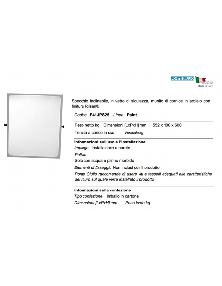 SPIEGEL OR. 552X100X600 F41JPS25