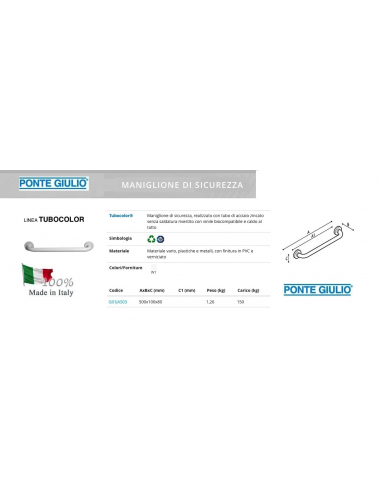 TUBICOLOR HALTEGRIFF 500X100X80