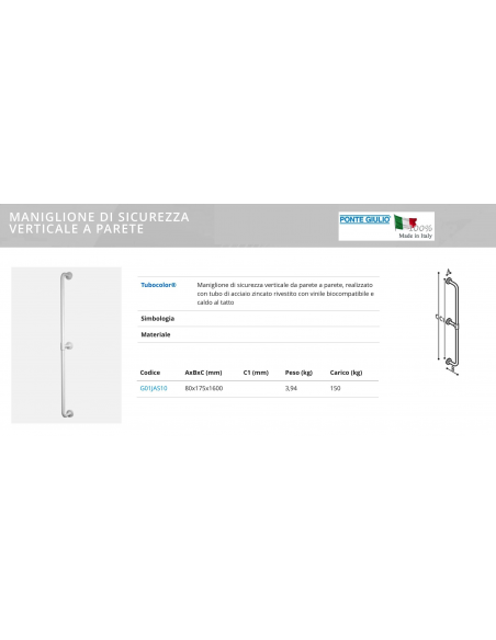 TUBICOLOR HALTEGRIFF 80X175X1600