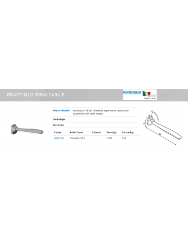 BRACCIOLO RECLIN.CON APPOGGIABRACCIA