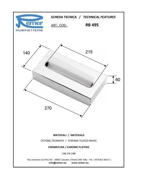 PORTAFAZZOLETTI INOX RB495