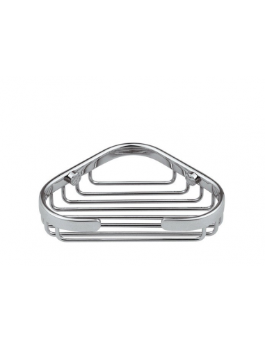 PORTASAPONE ANGOLARE IN OTTONE CROMATO REMER...