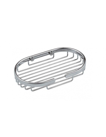 SEIFENHALTER AUS VERCHROMTEM MESSING REMER RB281 OVAL