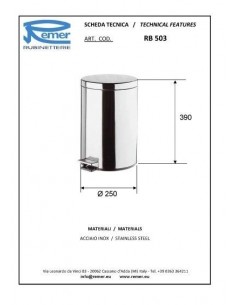 PORTARIFIUTI REMER TONDO 12 LITRI 2
