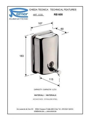 PORTASAPONE LIQUIDO REMER RB600