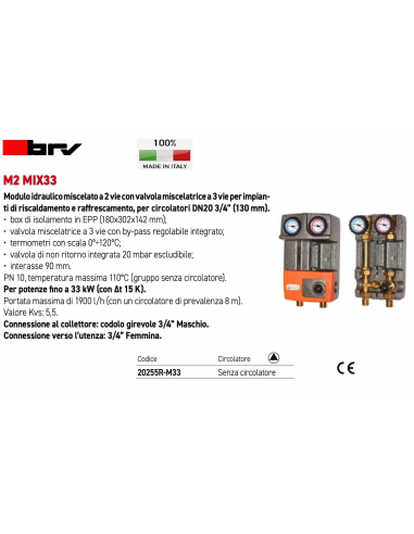MODULO IDRAULICO BRV DN20 20255R-M33 SENZA...