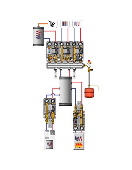 MODULO IDRAULICO BRV DN20 20255R-M33 SENZA CIRCOLATORE