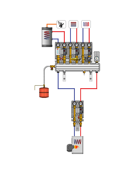 MODULO IDRAULICO BRV DN20 20255R-M33 SENZA CIRCOLATORE