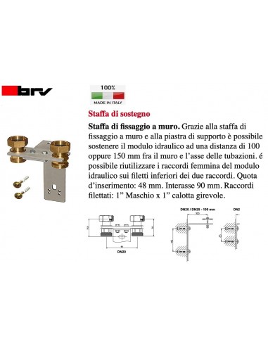 STAFFA DI SOSTEGNO A MURO BRV   DAOA20SET