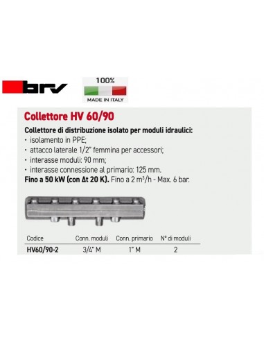 SAMMLER BRV DN20 FÜR 2 MODULE 3/4X1"