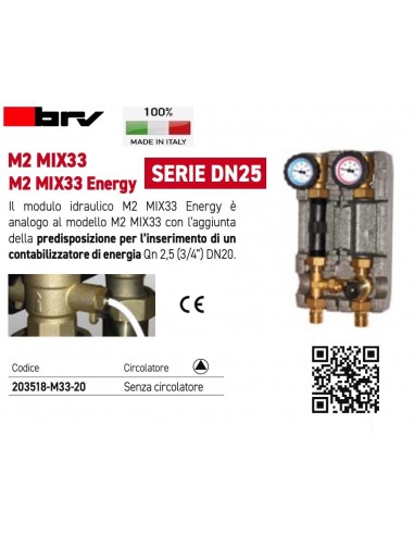 MODULO IDRAULICO BRV DN25 203518-M33-20 SENZA...