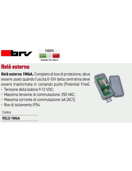 RELE' ESTERNO RELE-1W6A