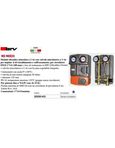 HYDRAULIKMODUL BRV DN32 20555R-M33 OHNE ZIRKULATOR