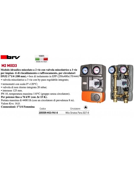 HYDRAULISCHES MODUL BRV DN32 20555R-M33-PA1-8 Wilo Stratos Para 30/1-8