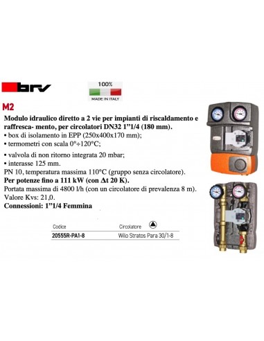 MODULO IDRAULICO BRV DN32 20555R-PA1-8 Wilo...
