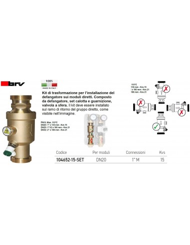 DEFANGATORE BRV DN20 1" 04652-15-SET