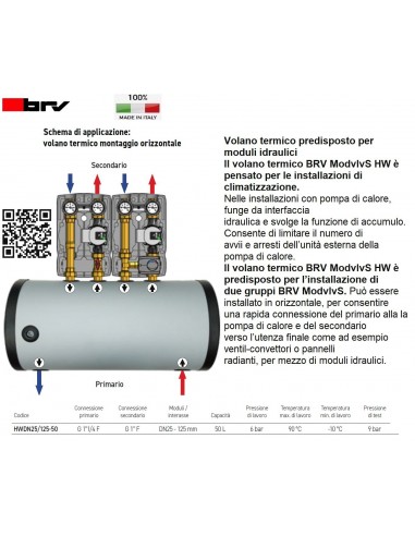 VOLANO TERMICO BRV 50 LITRI HWDN25/125-50