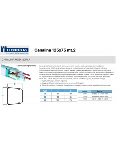 CANALINA MODELLO SONIA mm.125X75 MT.2