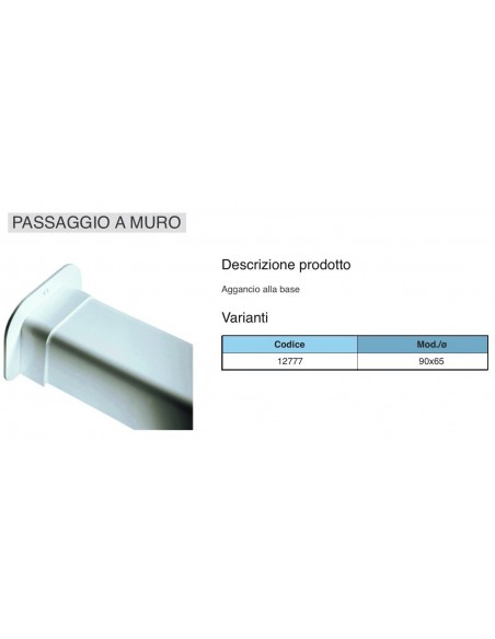 PASSAGGIO A MURO mm.90X65 PER CANALINA SONIA