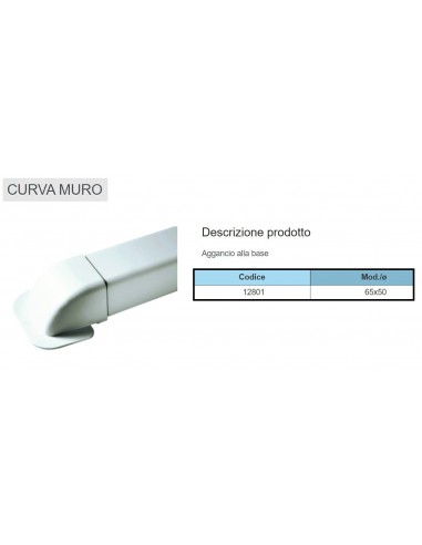 CURVA A MURO mm.65X50 PER CANALINA SONIA