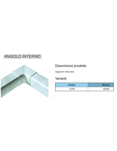 CURVA INTERNA  mm.65X50 PER CANALINA SONIA