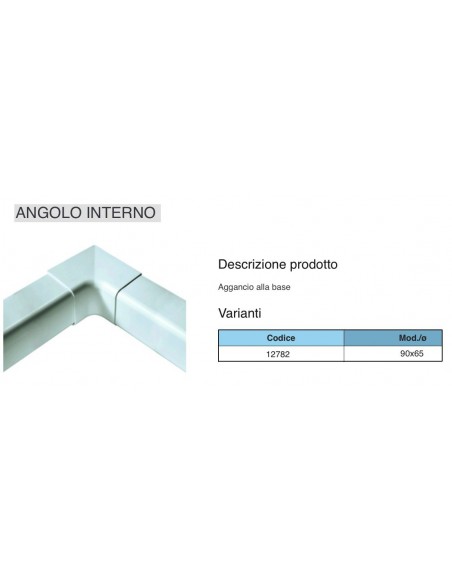 CURVA INTERNA  mm.125X75 PER CANALINA SONIA