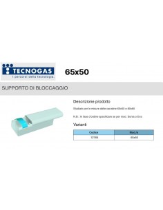 SUPPORTO DI BLOCCAGGIO mm.65X50 PER CANALINA SONIA