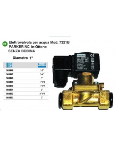PARKER MAGNETVENTIL OHNE SPULE AUS MESSING FÜR WASSER 1"