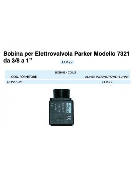 BOBINA PER ELETTROVALVOLA PARKER 24V 3/8*1"