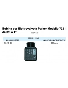 BOBINA PER ELETTROVALVOLA PARKER 220V 3/8*1"