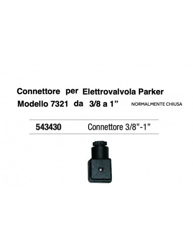 CONNETTORE PER ELETTROVALVOLA 3/8*1"