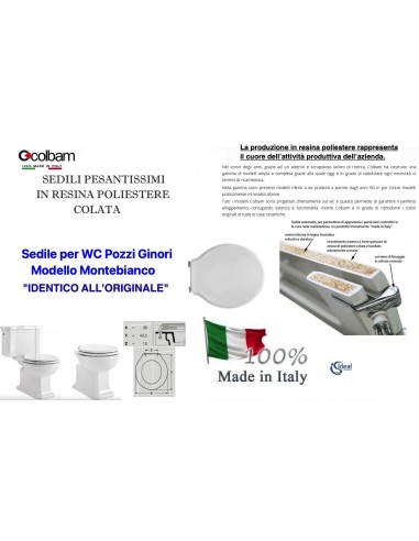 SEDILE MONTEBIANCO COLATO BIANCO COLBAM