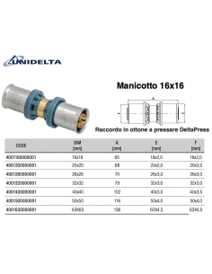 MANICOTTO DIAMETRO 16mm
