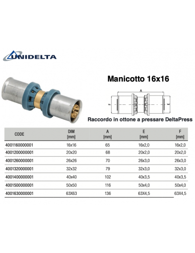 MANICOTTO DIAMETRO 16mm