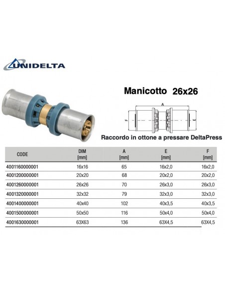 MANICOTTO DIAMETRO 26mm