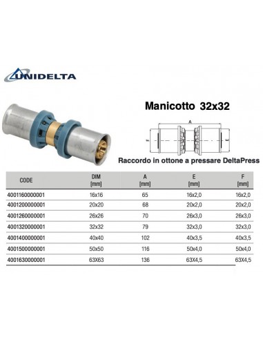MANICOTTO DIAMETRO 32mm
